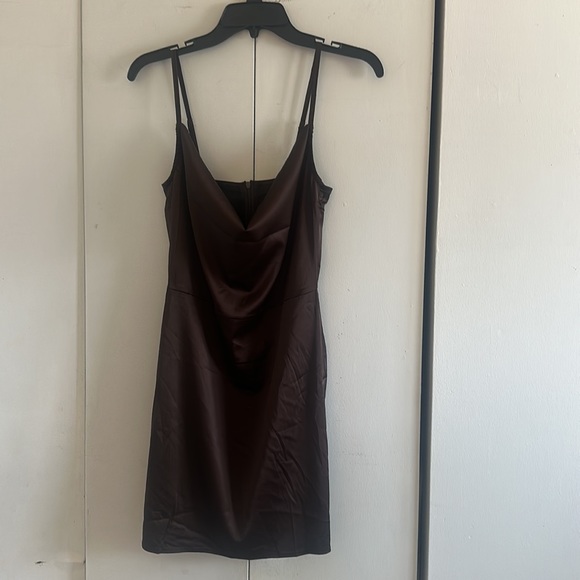 ASOS Dresses & Skirts - 💥LAST ONENWT ASOS Parisian satin cami strap mini dress in chocolate brown